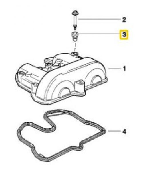 Gummibuchse Ventildeckeldichtung Schraubendichtung ersetzt BMW 11141461475 F650 G650 K1 K1004V K1100 K1200